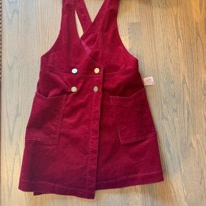 NWT Free People Corduroy overall wrap dress